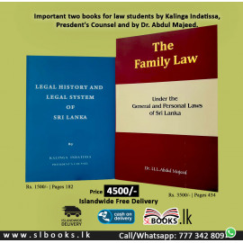 Important two books for law students by Kalinga Indatissa, Presdent's Counsel and by Dr. Abdul Majeed