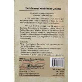 1001 General Knowledge Quizzes - by  W.O.T. Fernandoo
