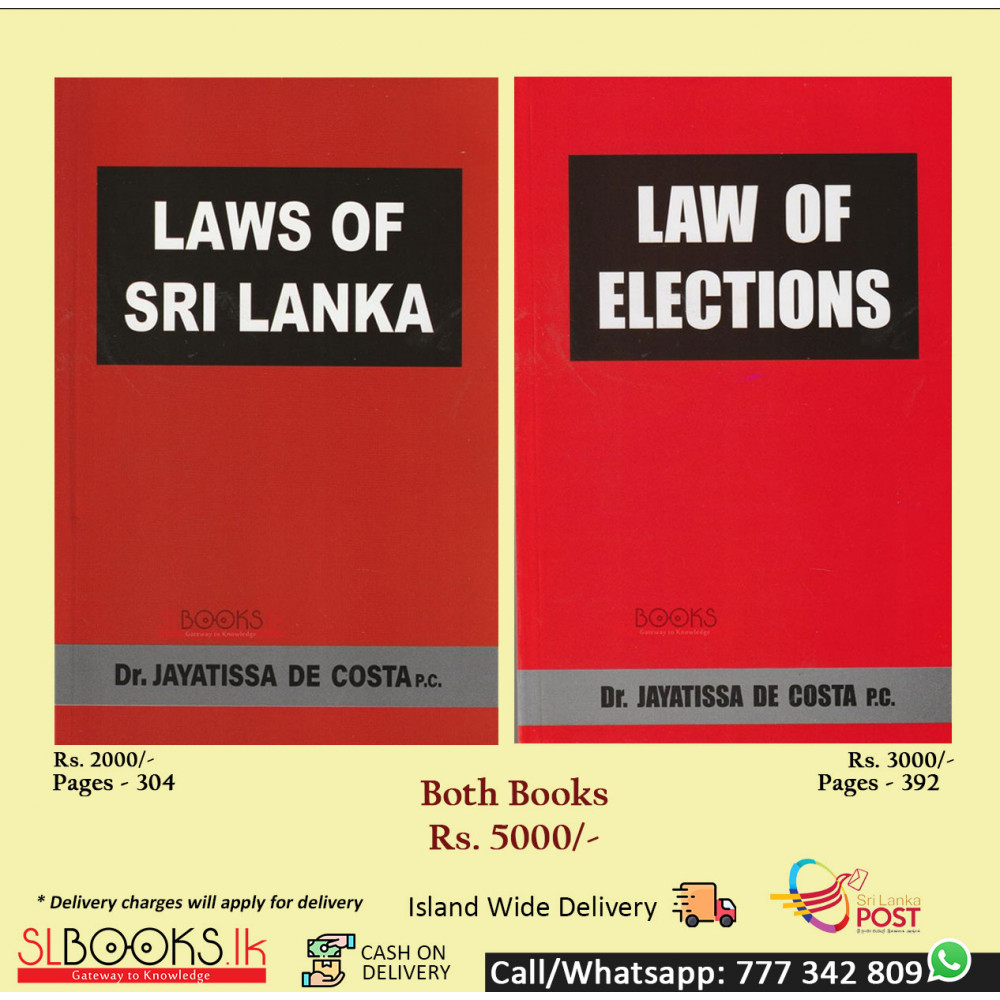 Two publications by Dr. Jayatissa De Costa President's Counsel.