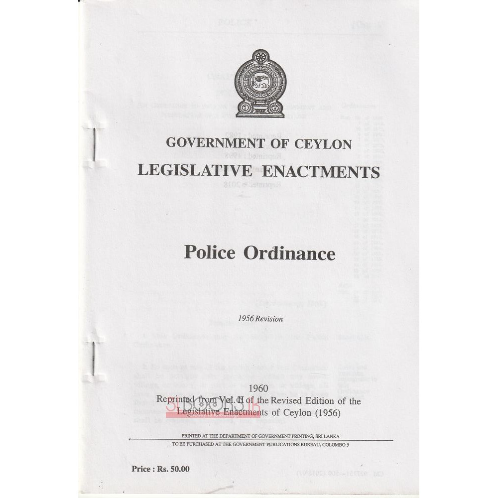 Police Ordinance                                                                                                                                        